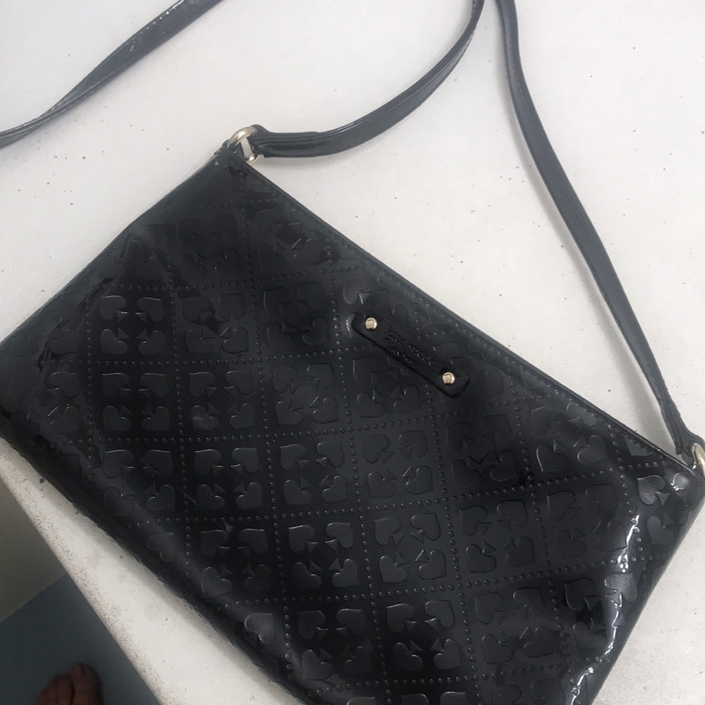 Kate Spade Black Patent Leather Cross Body Bag